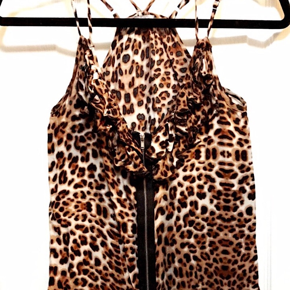 Leopard Print Adjustable Racerback Spaghetti Stra… - image 8